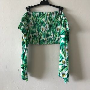 Summer strapless crop top